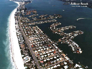 North end of Belleair Beach Florida from the Air