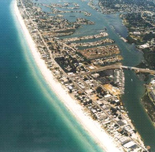 Mid and South End of Belleair Beach Florida from Florida